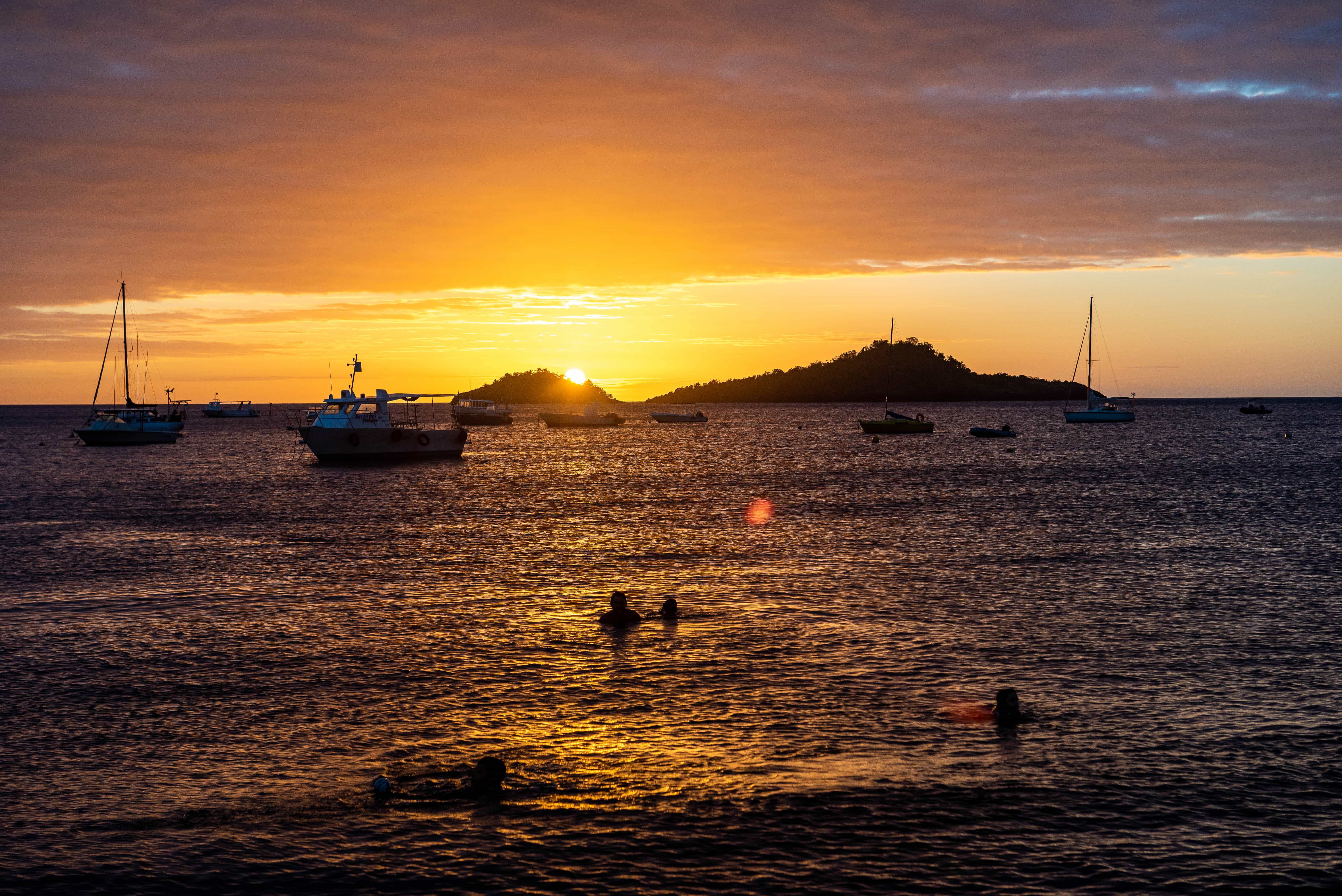 Sunset at Plage-de-Malendure, Guadeloupe