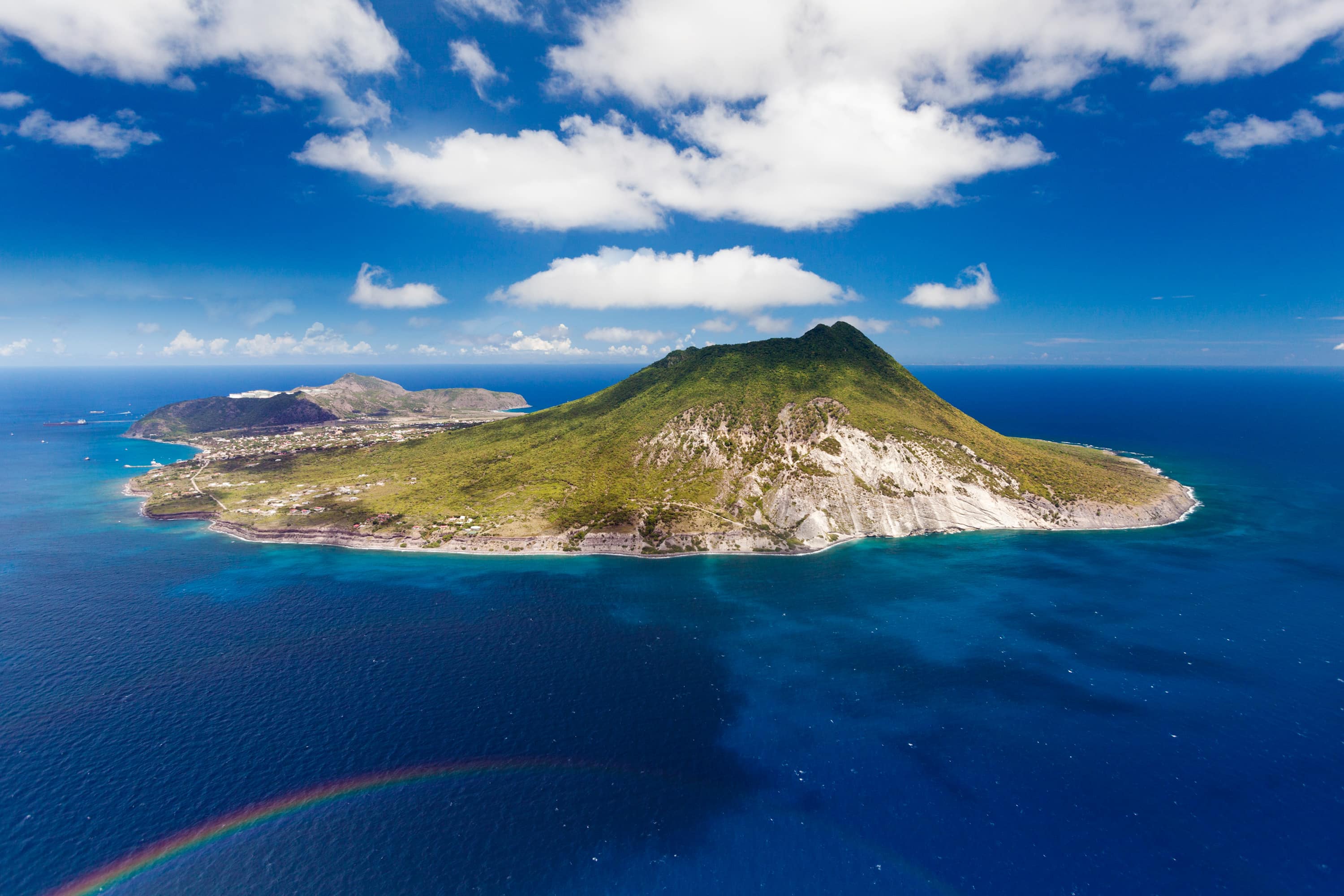 Statia from the sky | Credit: Cees Timmers