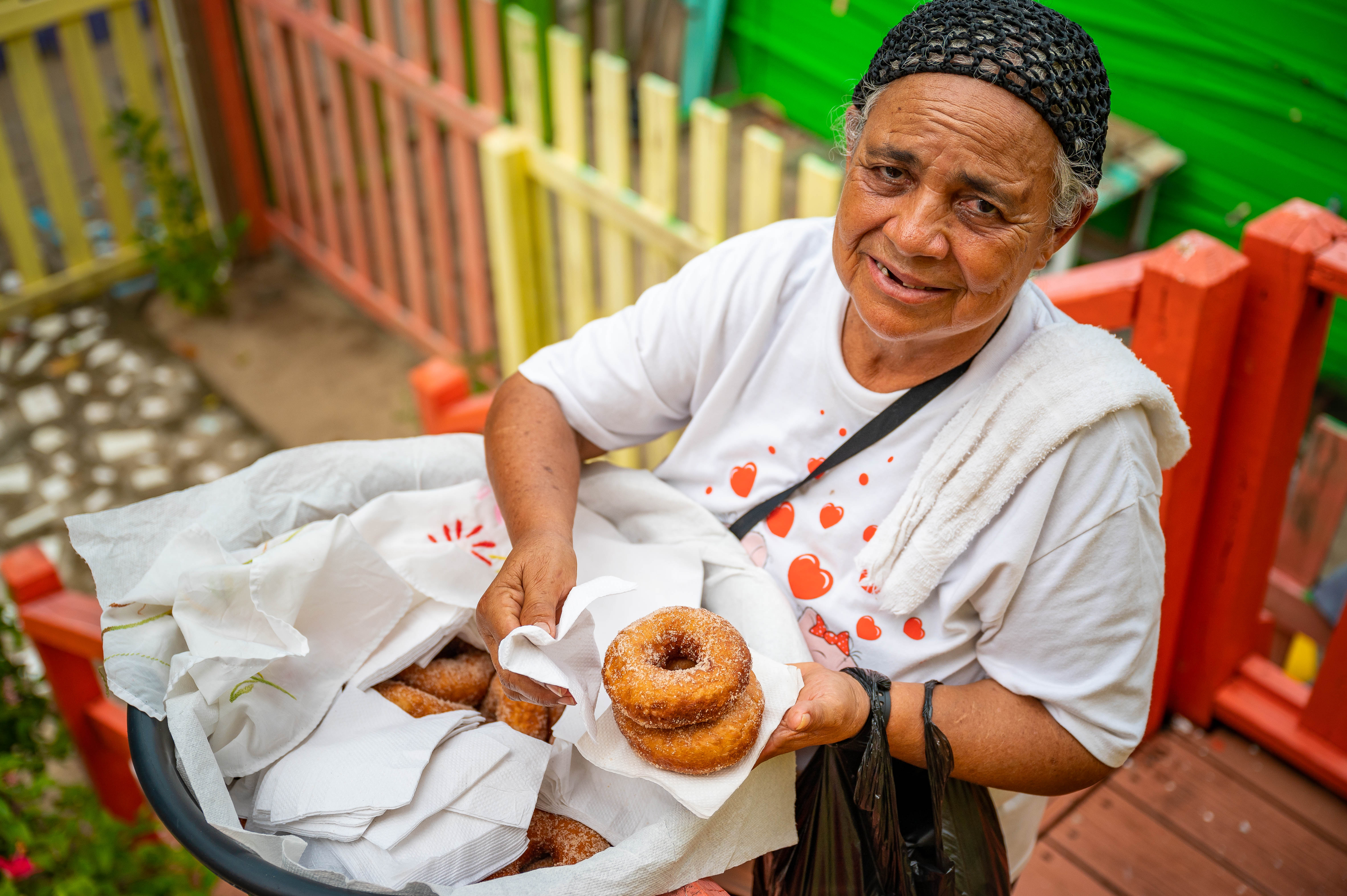 Doughnuts from Miss Reina, Placencia, Belize