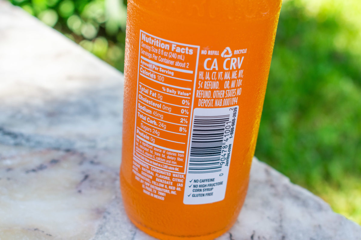 Jarritos Mandarin Nutritional Information