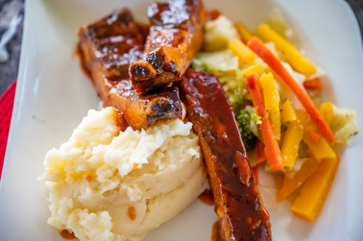 BBQ Ribs at Time Out Restaurant, Montserrat