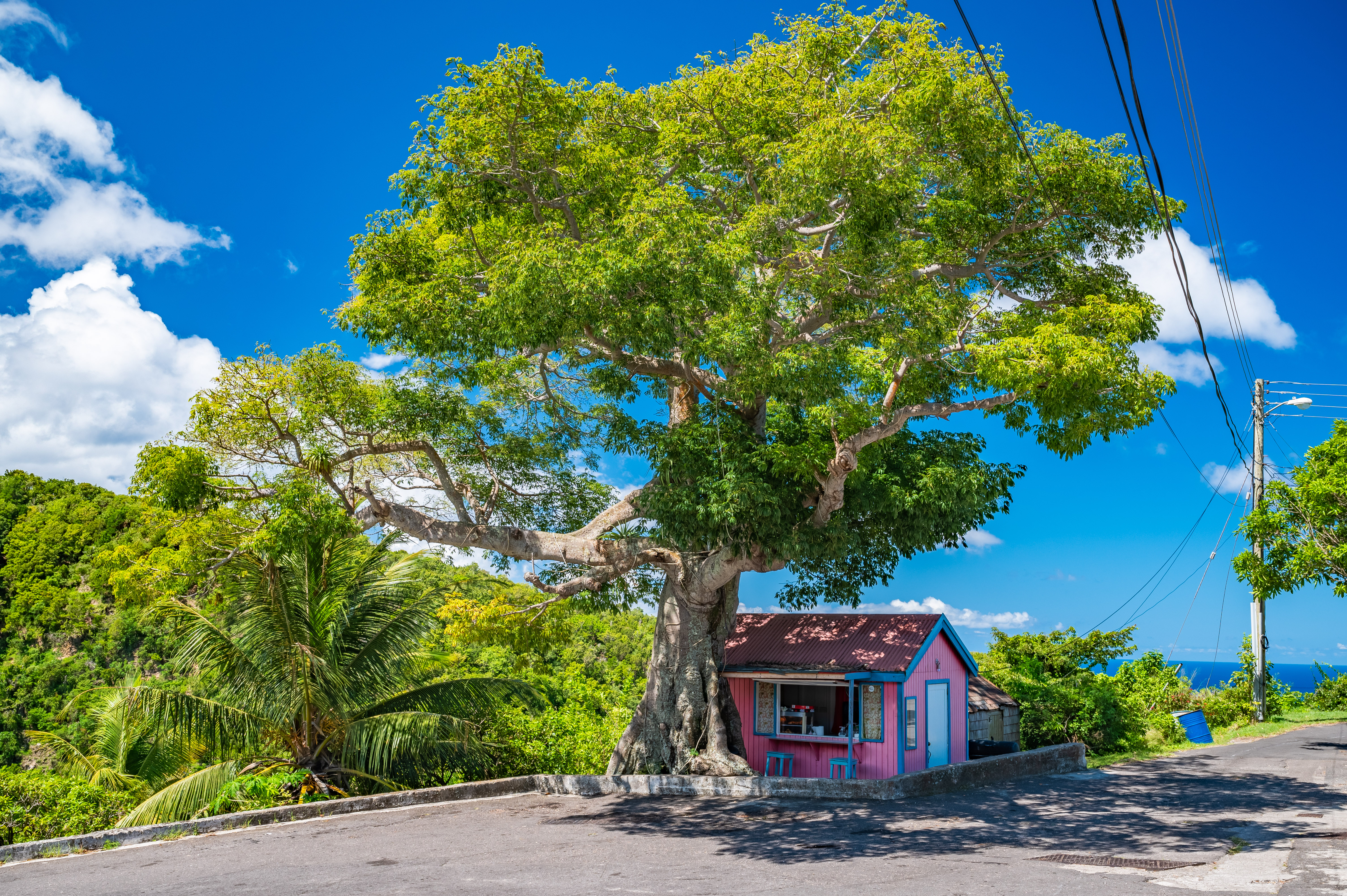 Mary's Takeout at Cudjoe Head for Breakfast on Montserrat