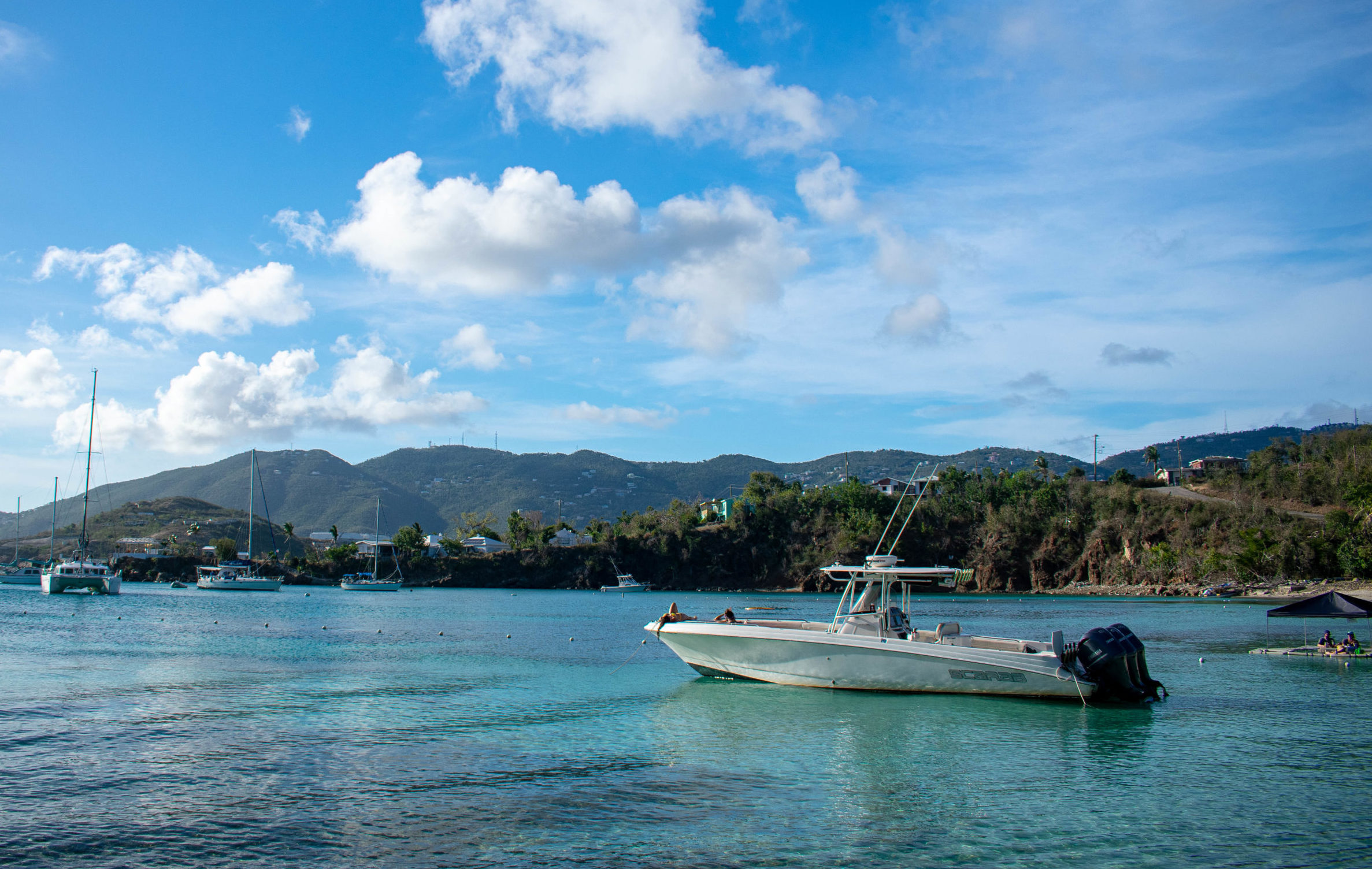 Near Sunset at Dinghy's Beach Bar, Water Island