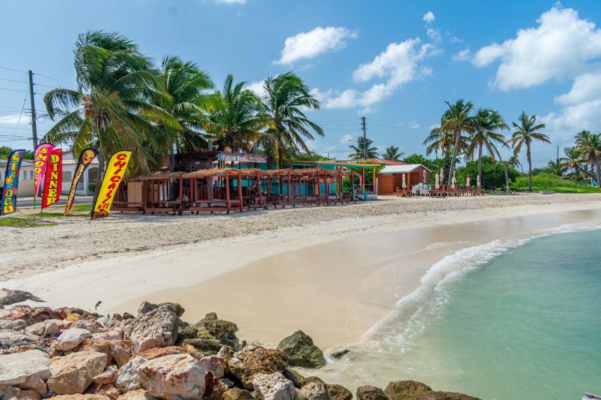 Falcon Nest Bar and Grill on the beach in Island Harbour, Anguilla