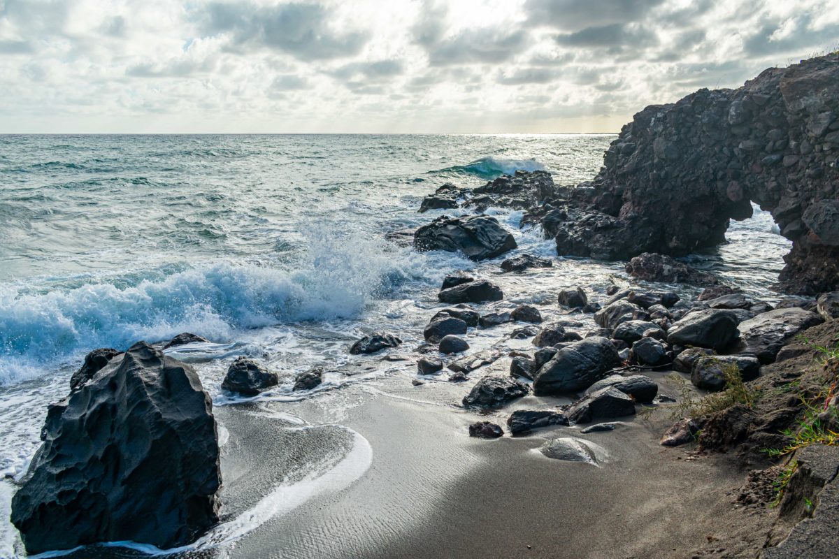 Montserrat arch at Barton Bay Beach