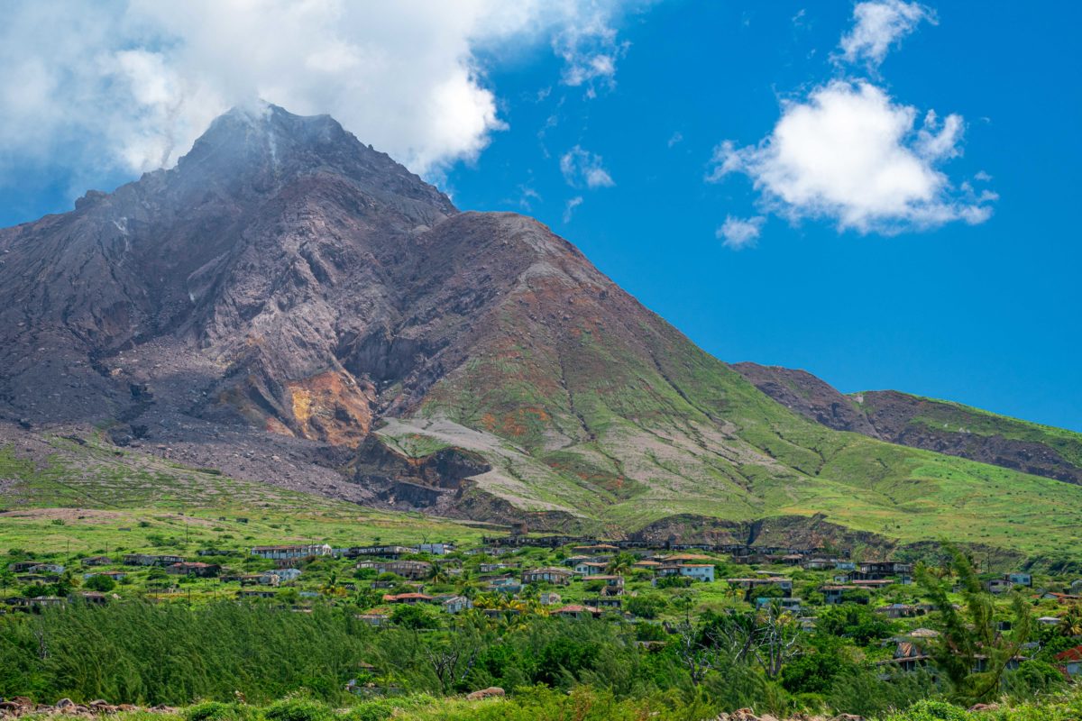 Plymouth Ruins Beneath Soufrière Hills Volcano, Montserrat