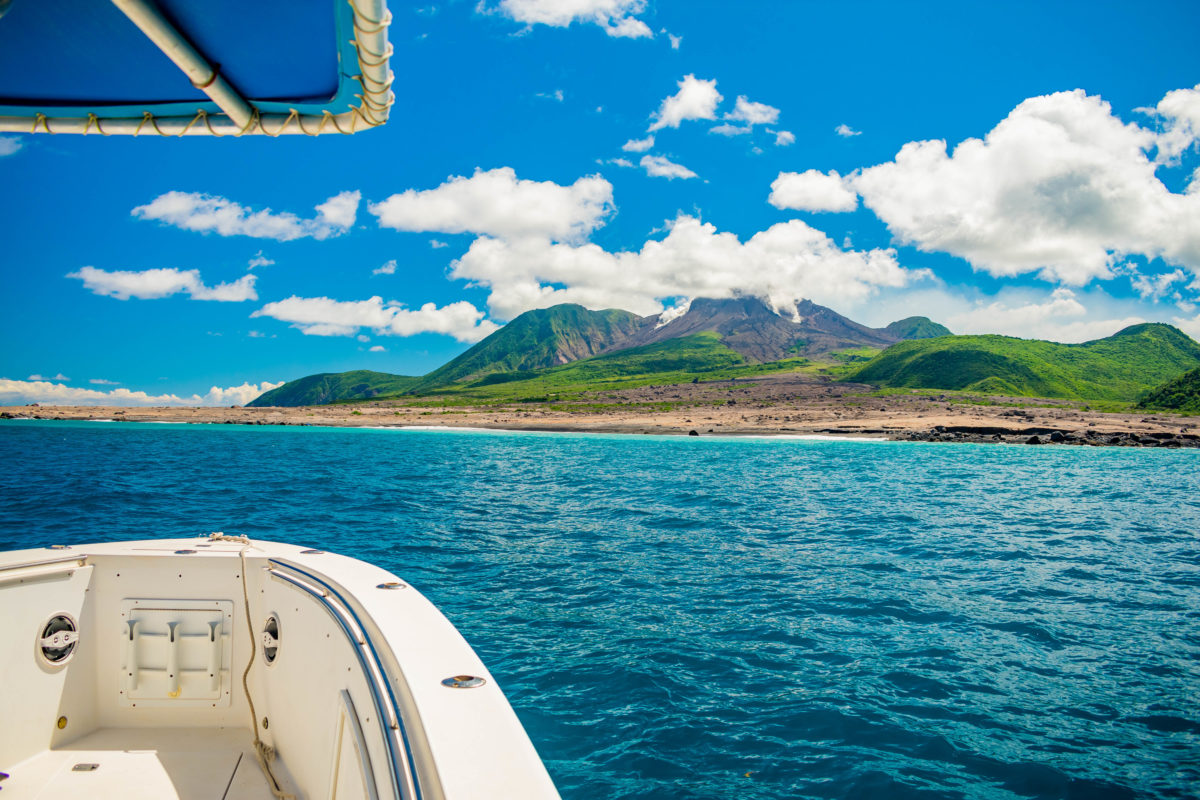 The view of Soufriere Hills from this side is one most don't get to see