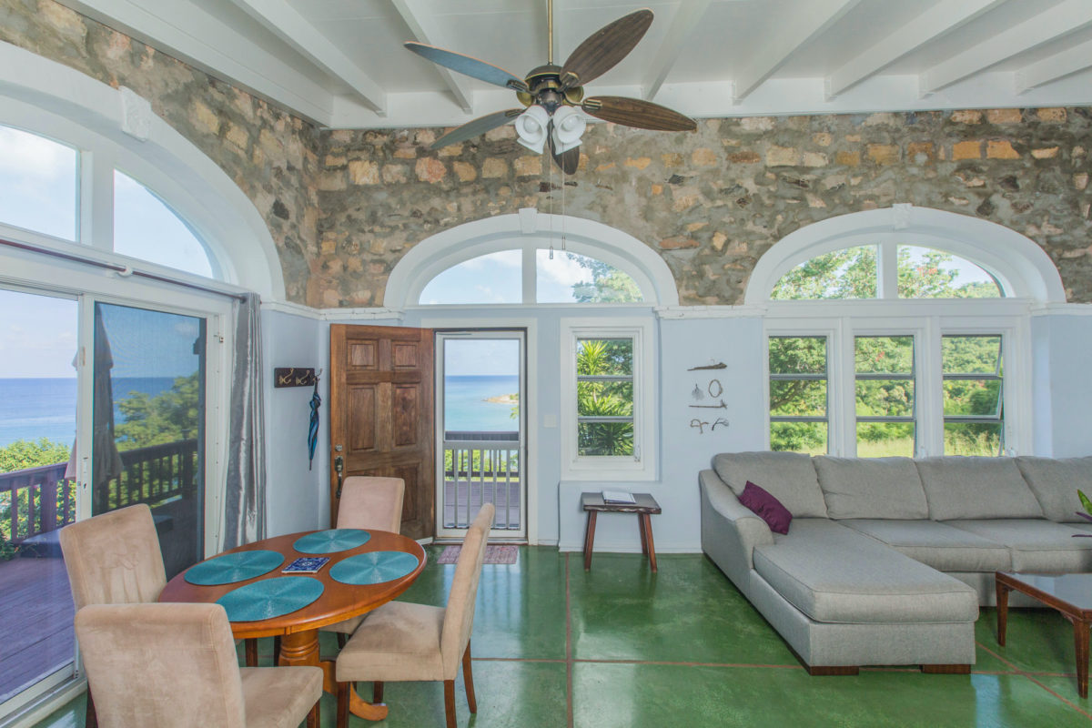 Inside Ocean House at Feather Leaf Inn, St. Croix