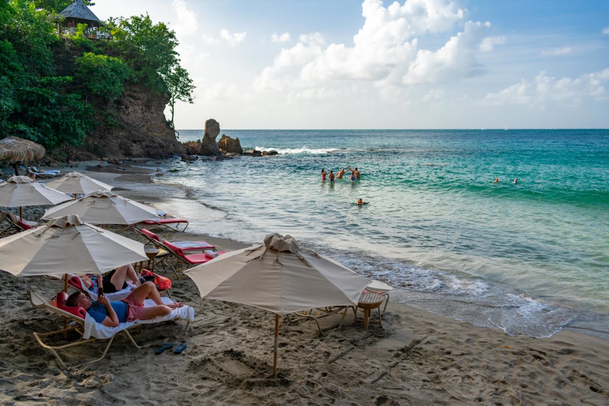 Petite beach at The Naked Fisherman