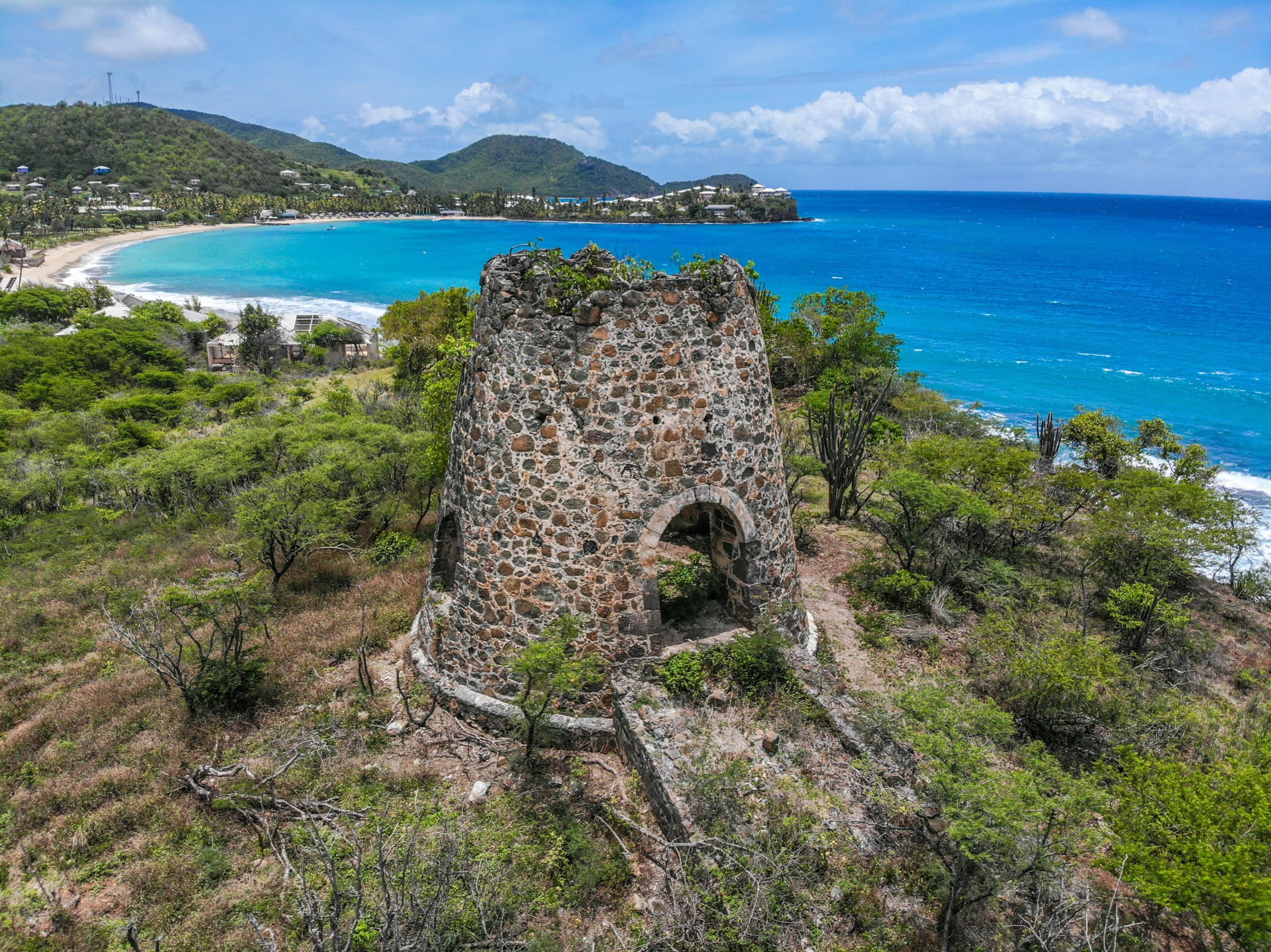 Antigua hiking to hidden sugar mills