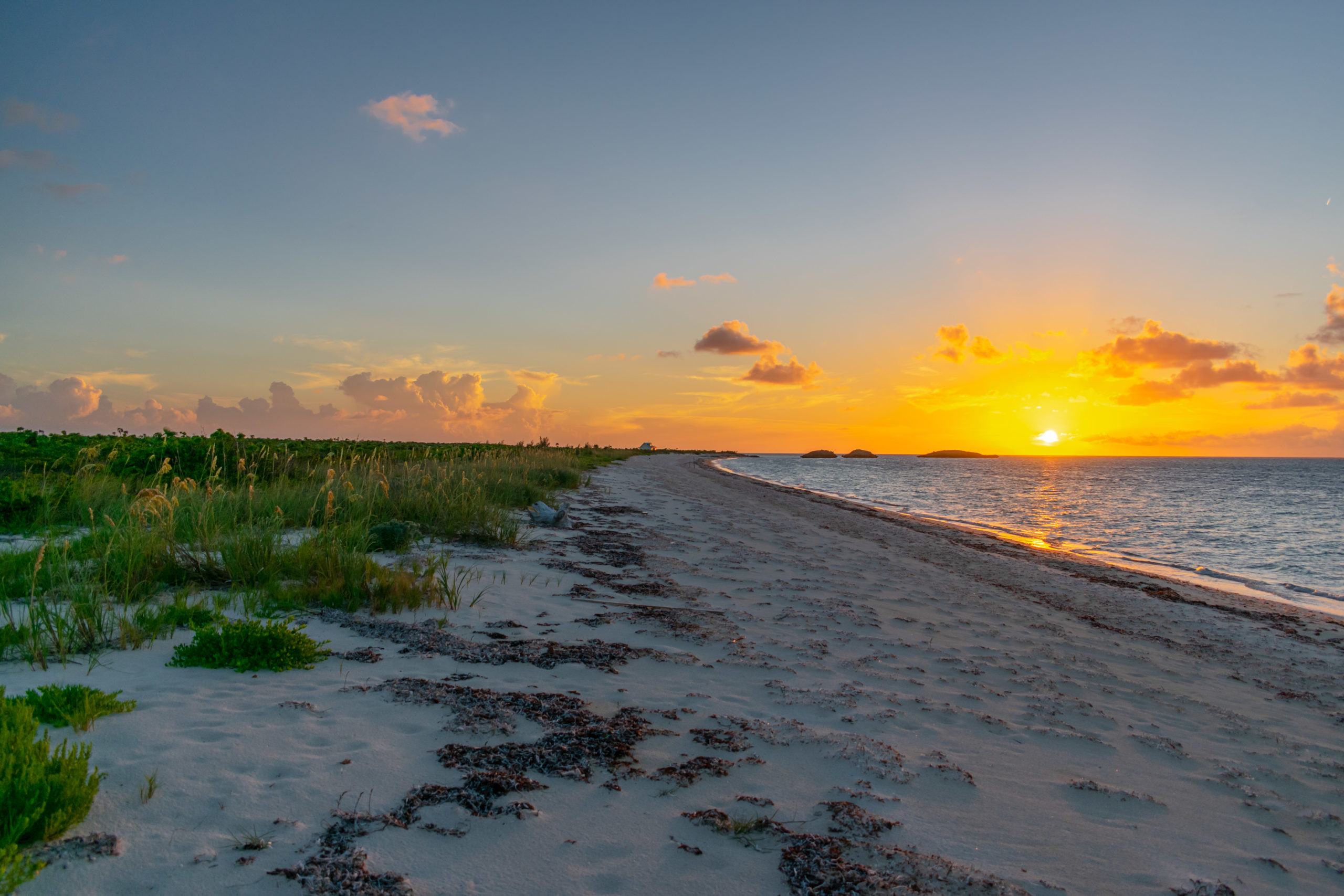 Sunset Over Secluded Three Mary Cays, North Caicos