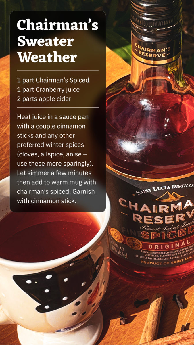 Chairman's Sweater Weather recipe card