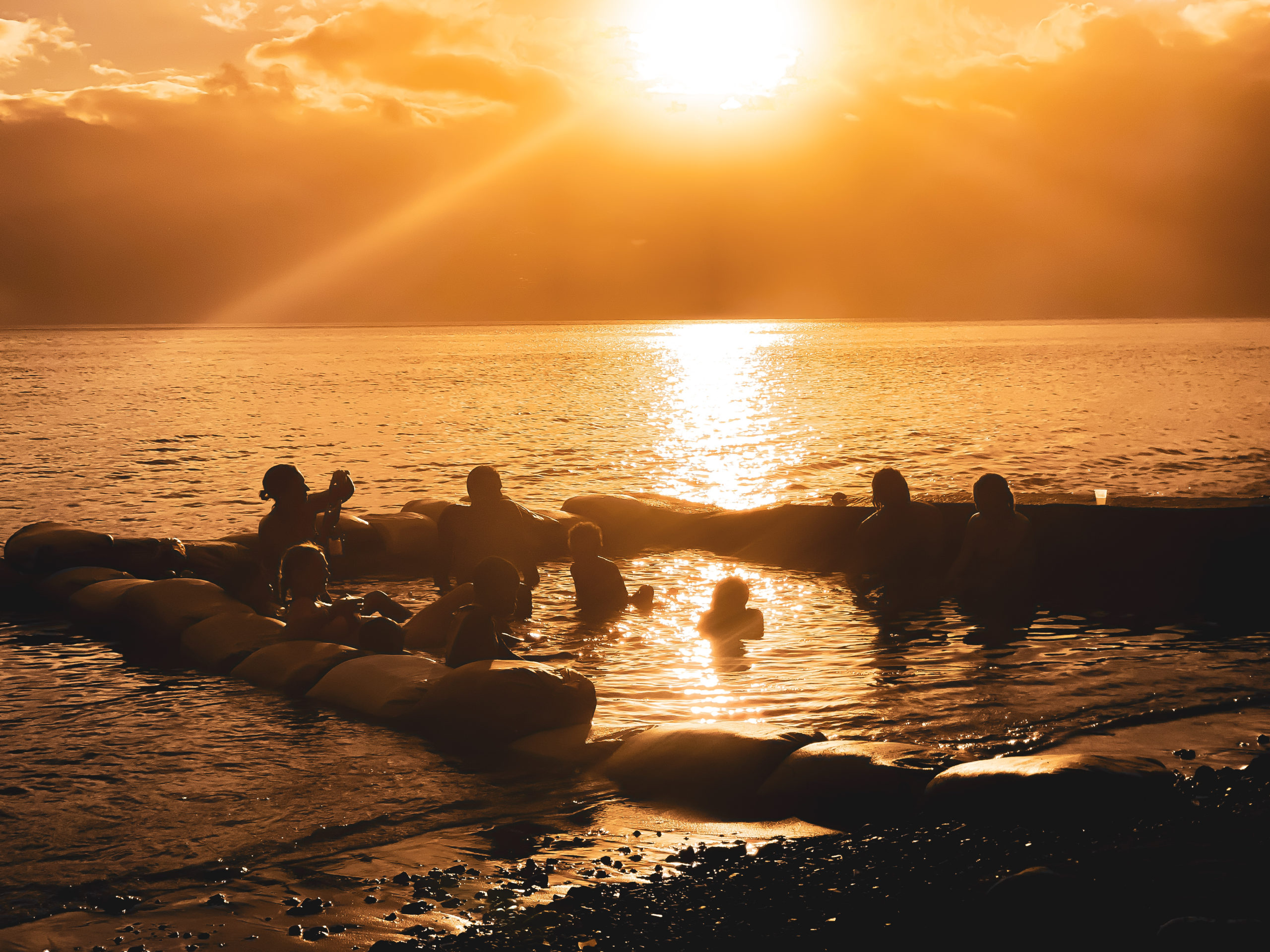 Bubble Beach at Sunset