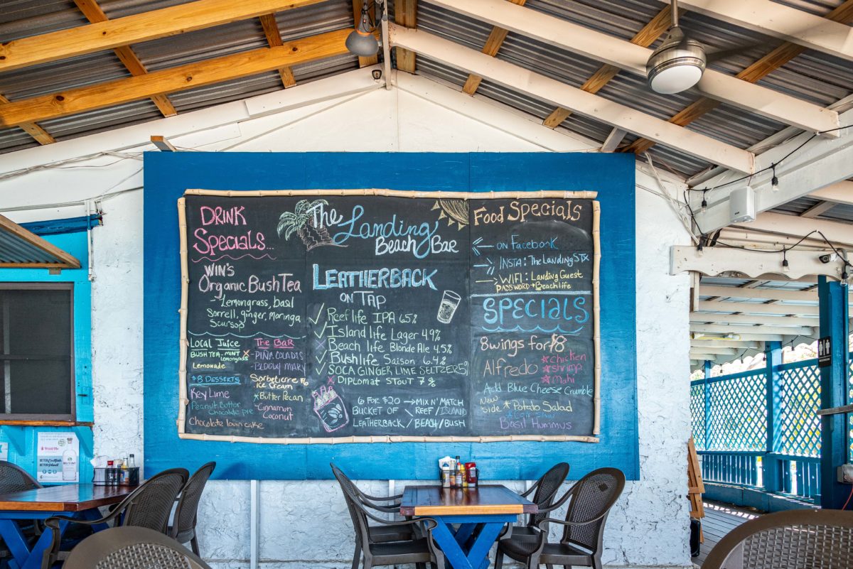 Menu Board at The Landing