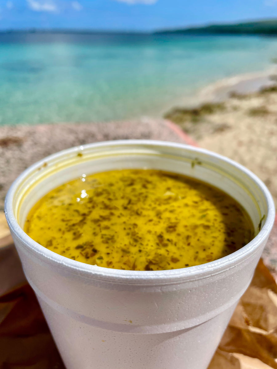 Best Local Food in St. Croix: Conch Watah down in West