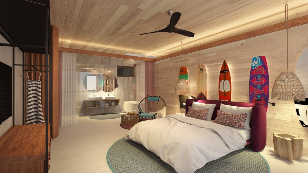 Guest room at the new Saba Rock, BVI