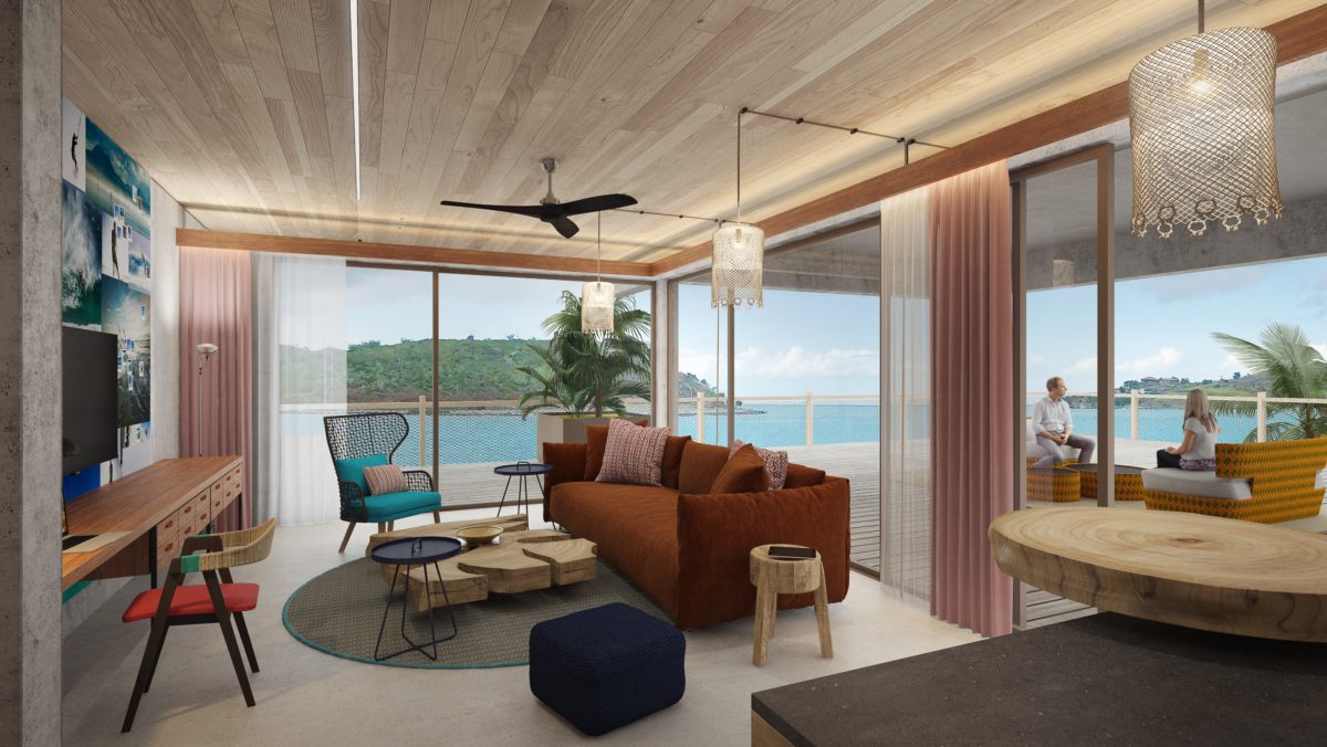 Artist rendering inside the new Saba Rock