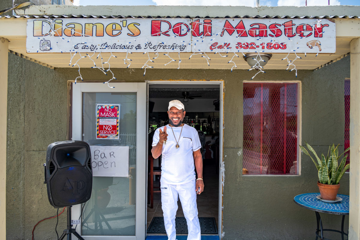 Patrick at Diane's Roti Master