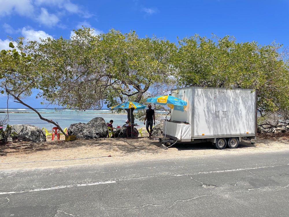 Chez Man Michel Food Truck at Pointe des Chateaux