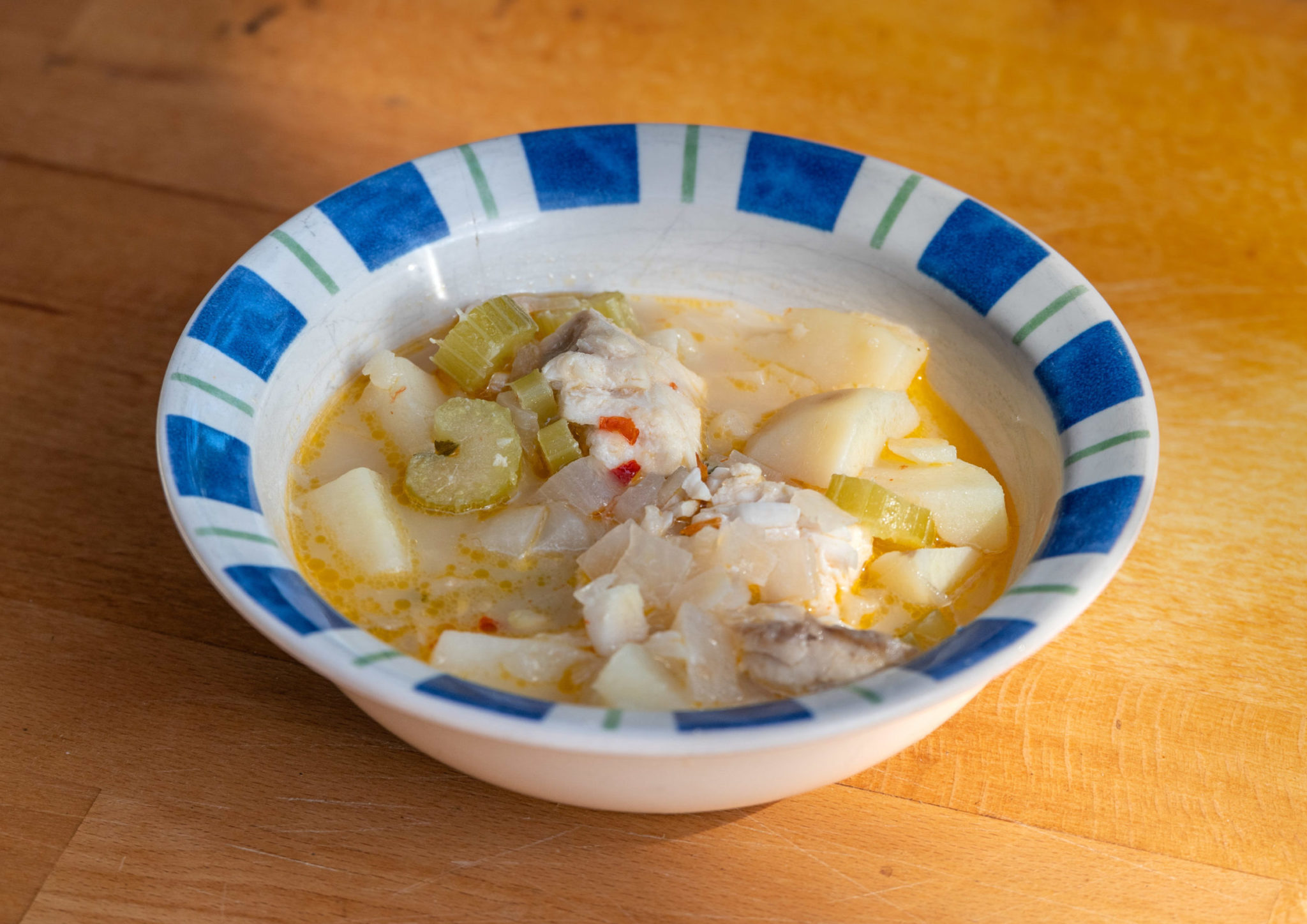 Bahamian boiled fish soup