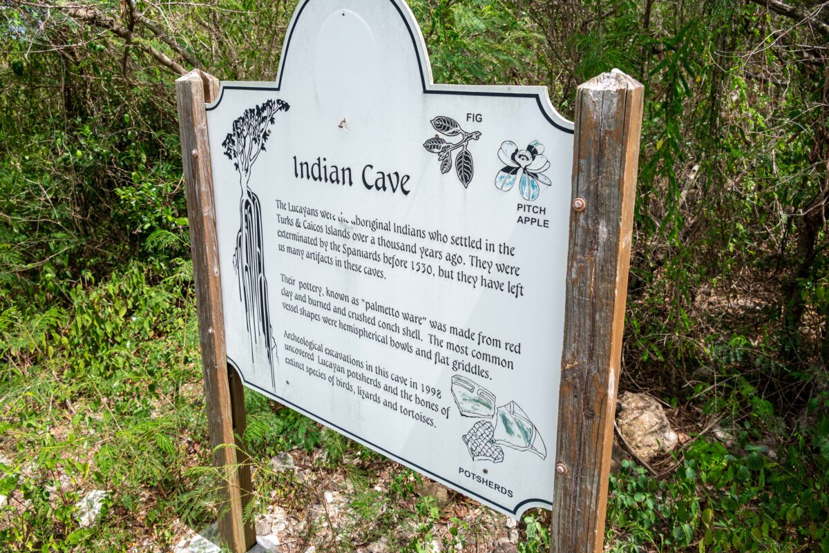 Indian Cave info sign