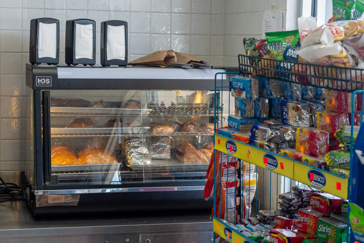 Barbados Gas Station Roti display