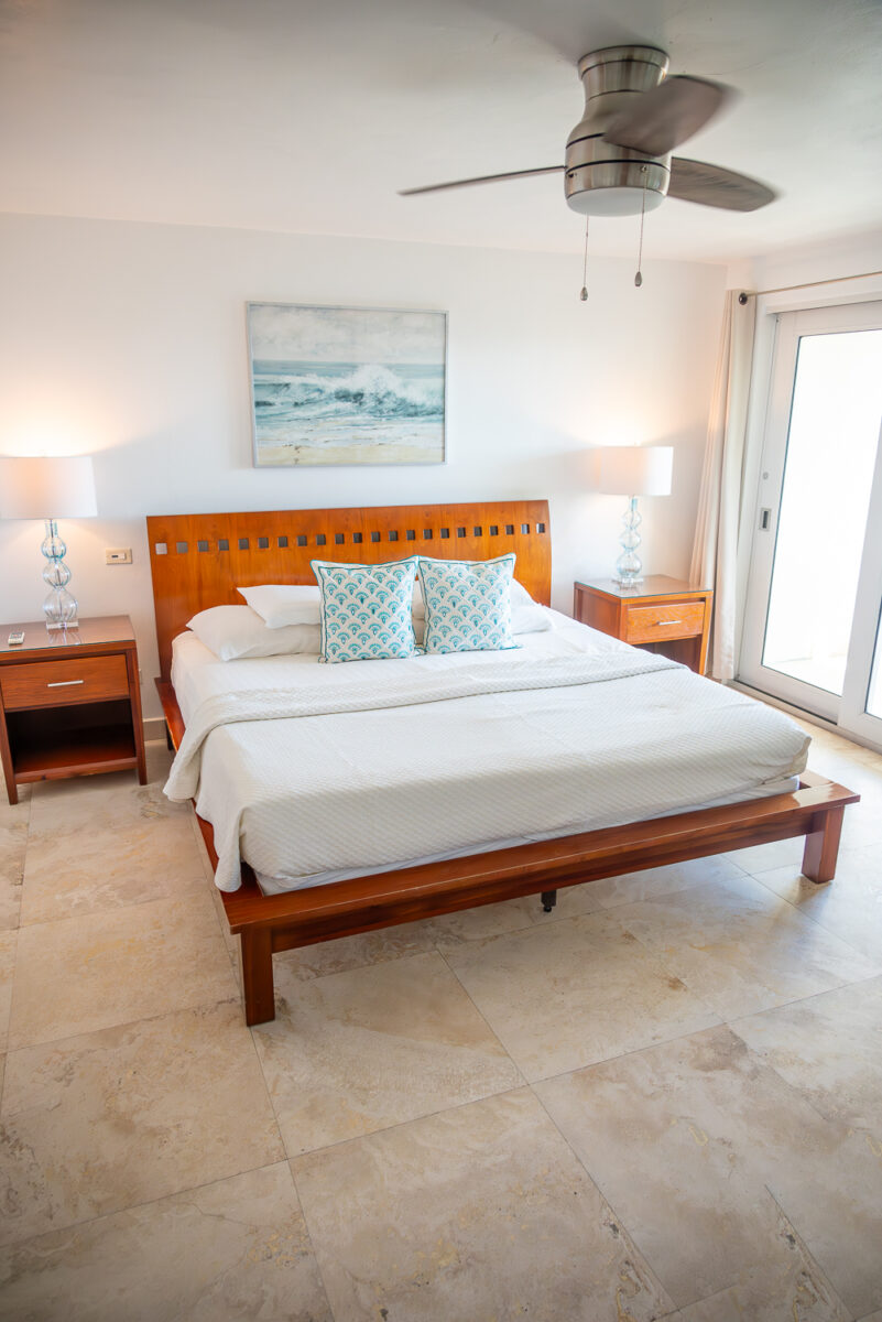 My bed at Malecon House Vieques