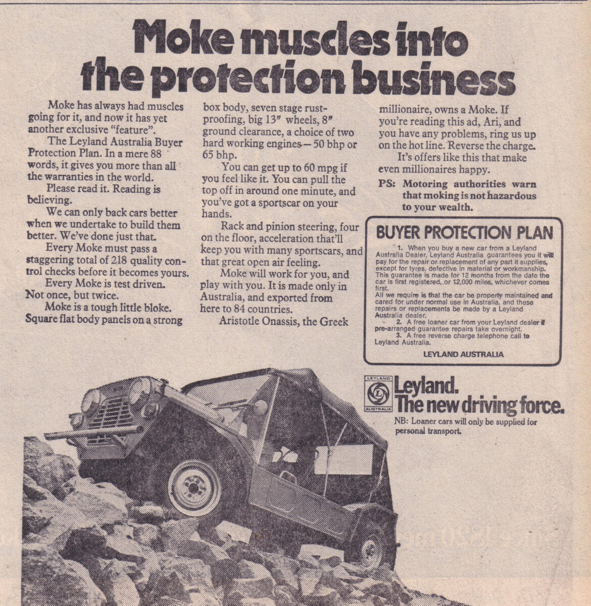 Mini Moke ad (1973)